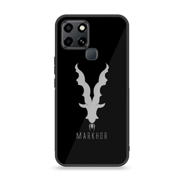 Infinix Smart 6 - Markhor  Design 9 - Premium Printed Glass soft Bumper shock Proof Case  CS-26360