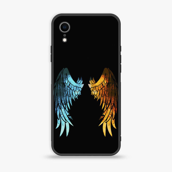 iPhone XR - Angel Wings 2.0 Design 8 - Premium Printed Glass soft Bumper shock Proof Case CS-17923