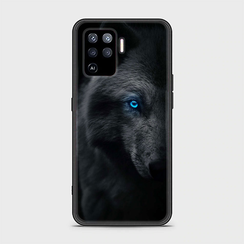 Oppo A94 -Wolf Series - Premium Printed Glass soft Bumper shock Proof Case
