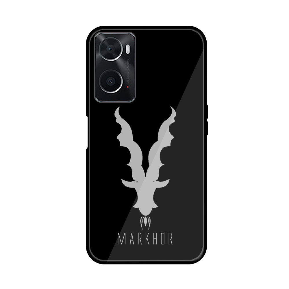 Oppo A96 Markhor Series  Premium Printed Glass soft Bumper shock Proof Case