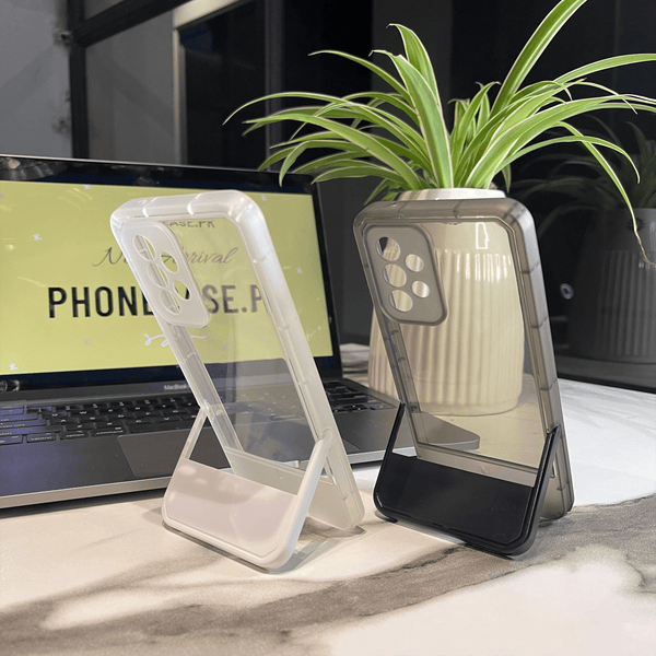 Galaxy A53 Invisible Bracket Stand Transparent Case With Camera Protection