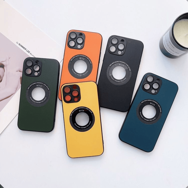 iPhone 11 Built-in Camera Lens Leather Magnetic MagSafe Supported Case