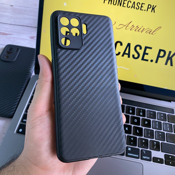 Oppo F19 Pro/ Oppo A94 Carbon Fiber Texture Shockproof case with camera Protection