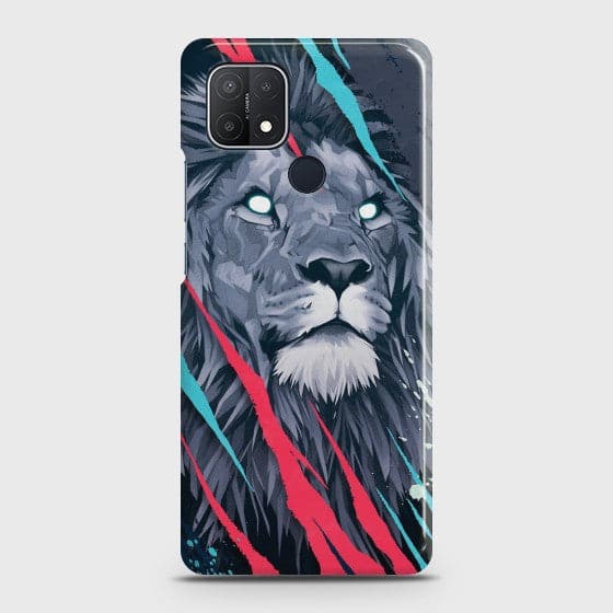 Oppo A15 Abstract Animated Lion Customized Case