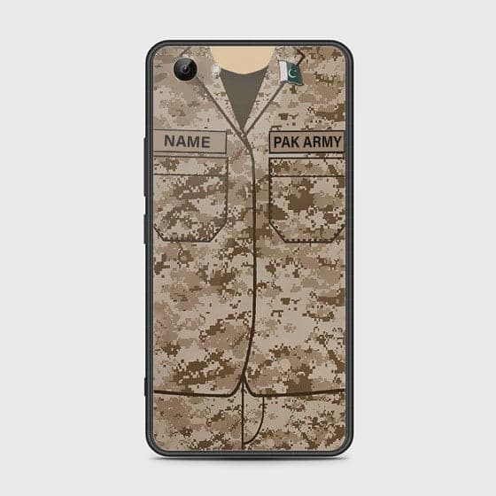 Vivo Y83 Army Costume Glass Customized Case