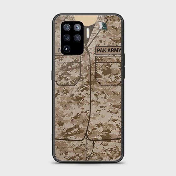 Oppo A94 Army Costume Glass Customized Case