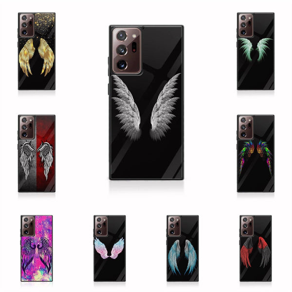 Galaxy Note 20 Ultra - Angel Wing Series - Premium Printed Glass soft Bumper shock Proof Case
