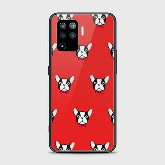 Oppo A94 BOSTON TERRIER RED Glass Customized Case