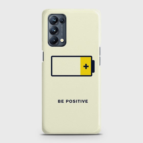 Oppo Reno 5 Be Positive Premium Printed Glass soft Bumper shock Proof Case CS-19804