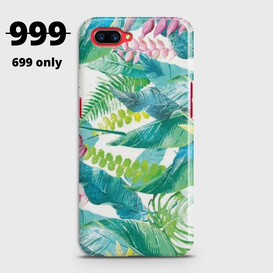 Oppo A3s Retro Palm Leaves Case C-028