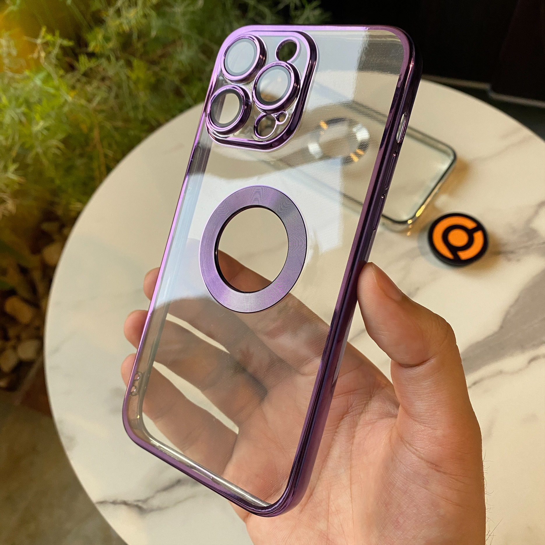 iPhone 14 Pro Luxurious 2.0 Version Transparent Plating iPhone Case