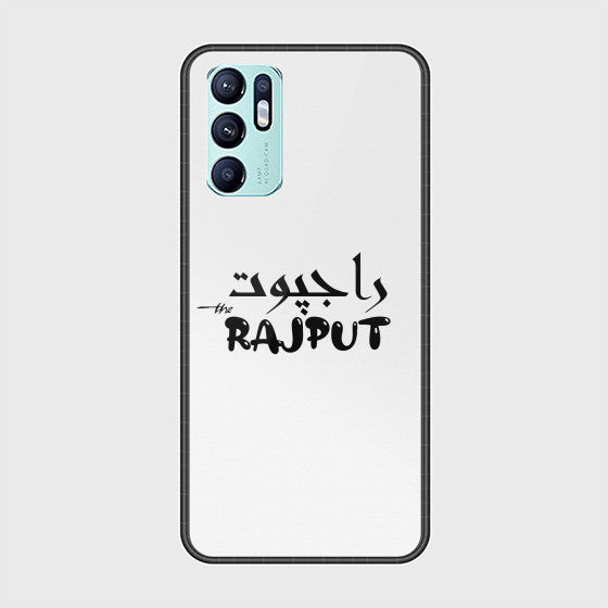 Oppo Reno 6 Caste Name Rajput Customized Glass Case