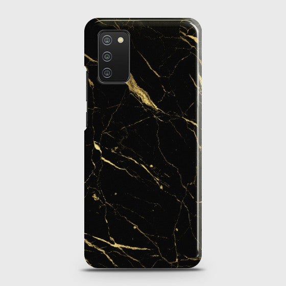 Samsung Galaxy A03s Classic Golden Black Marble Case CS-302