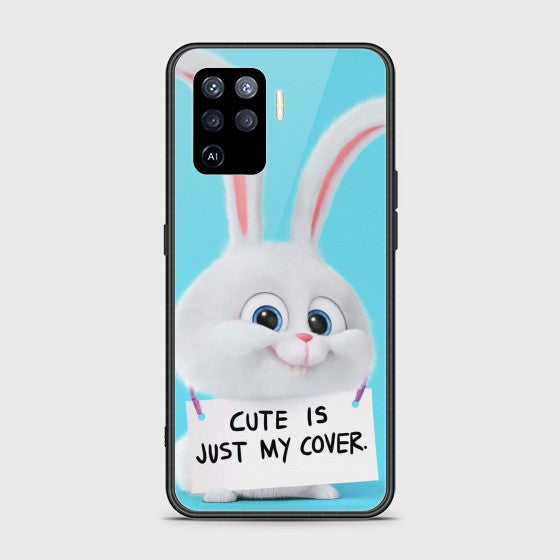 Oppo A94 Cute Rabbit Glass Customized Case