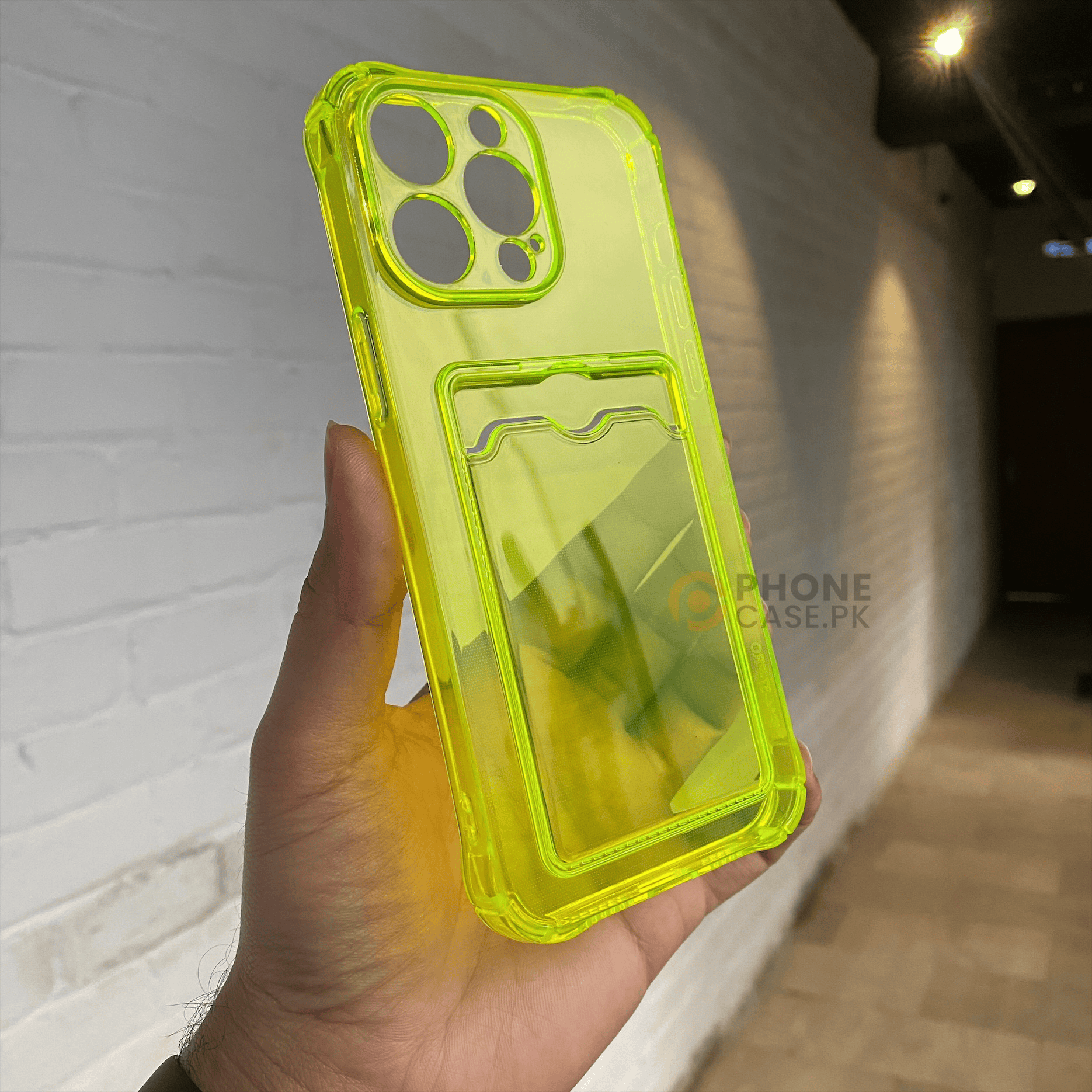 iPhone 14 Pro Wallet & Card Holder Fluorescent Neon Case