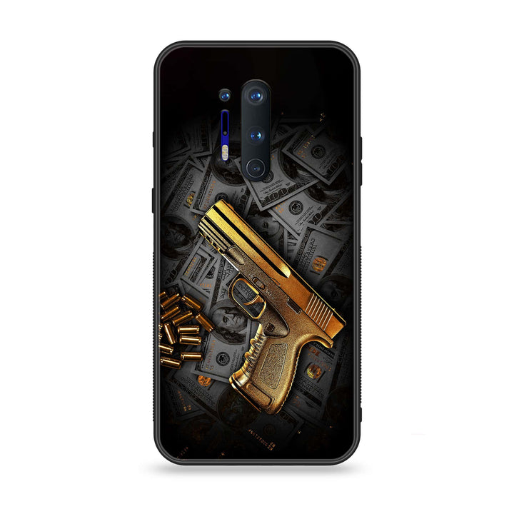 OnePlus 8 Pro - Dollar Design 7- Premium Metal Printed soft Bumper Shock Proof Case CS-15220