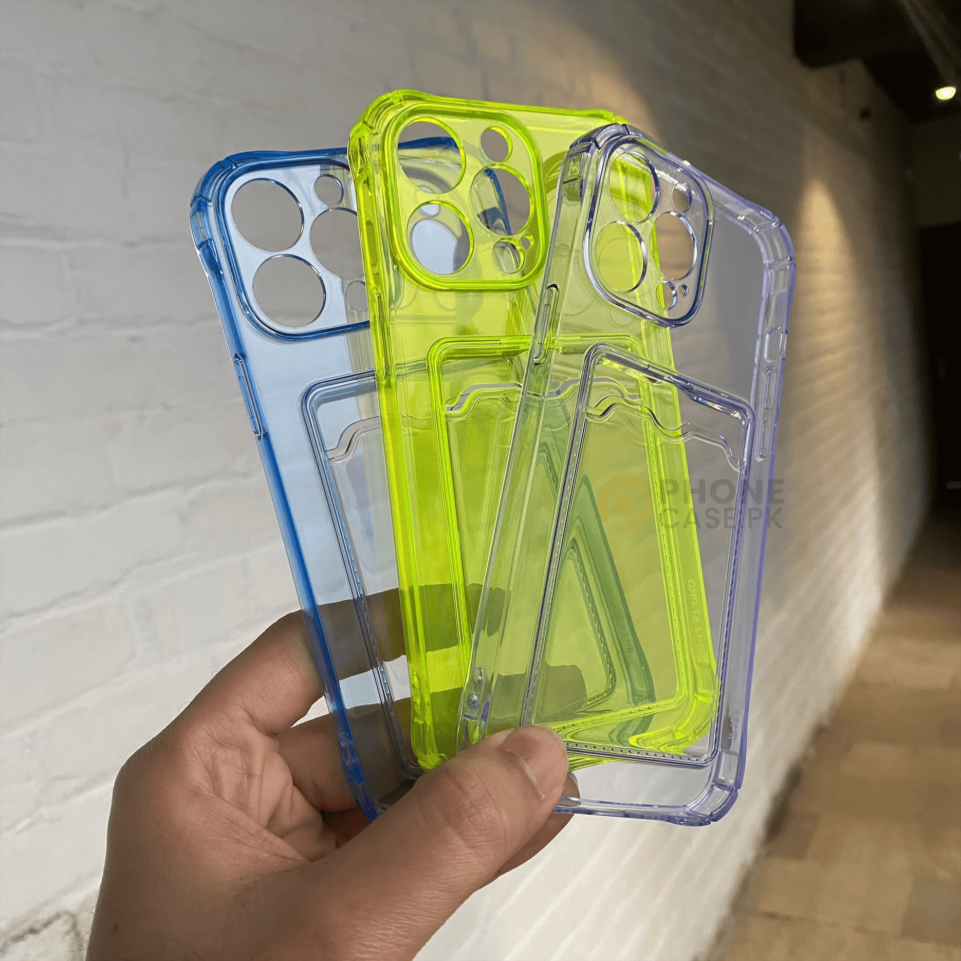 iPhone 14 Pro Wallet & Card Holder Fluorescent Neon Case