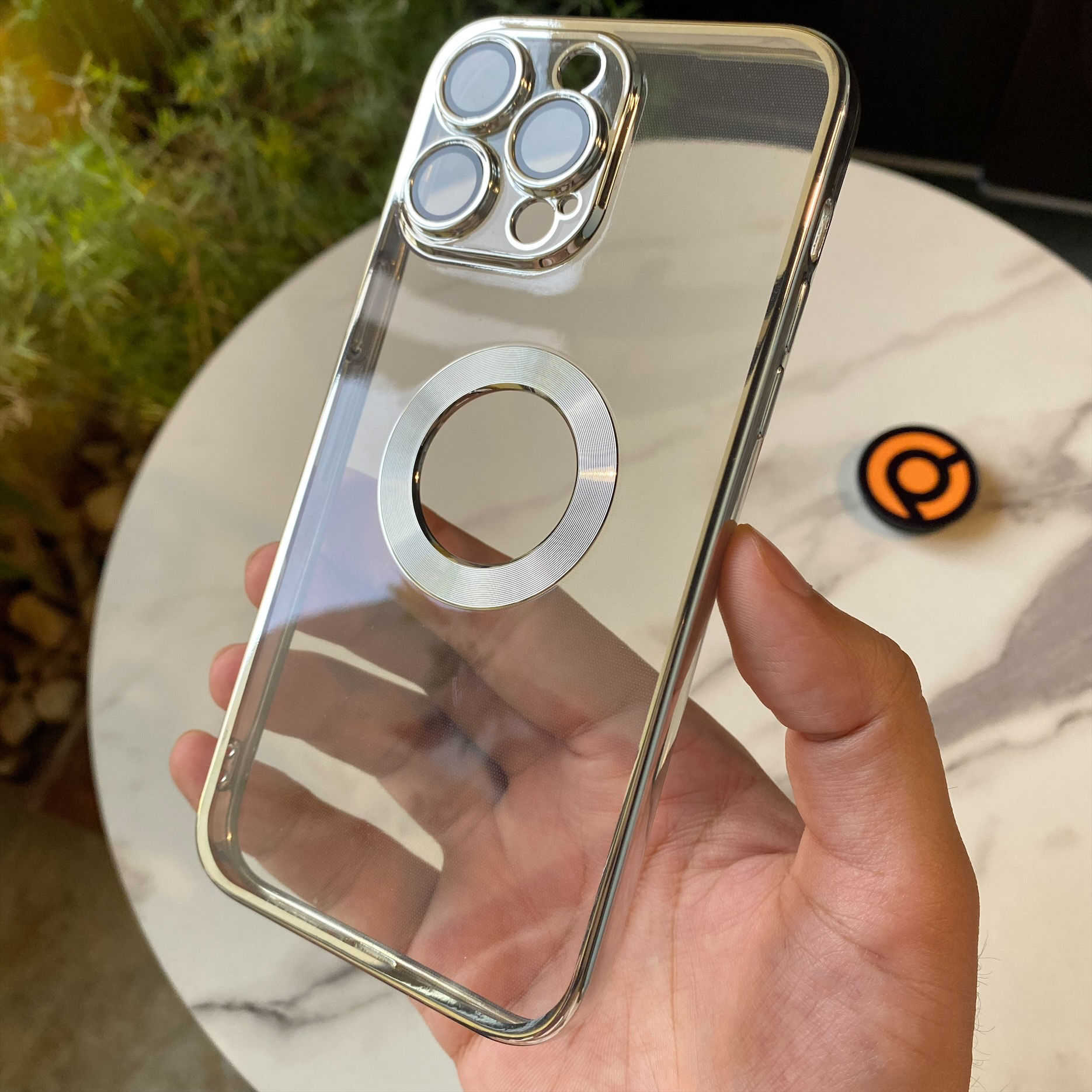 iPhone 14 Pro Luxurious 2.0 Version Transparent Plating iPhone Case