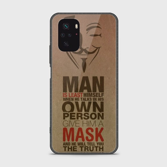 Xiaomi Redmi Note 10S Fawkes Mask Glass Customized Case