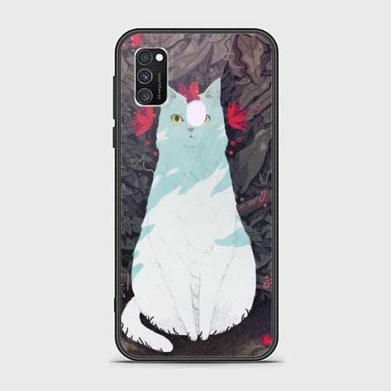 Samsung Galaxy M30s Forest Cat Glass Case