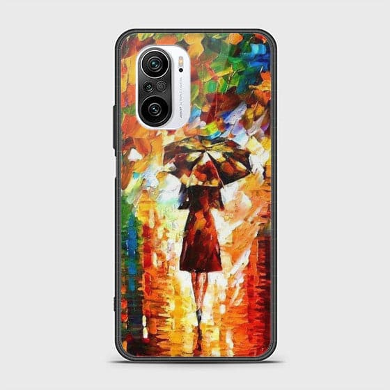 Xiaomi Redmi K40 Girl with Umbrella Glass Customized Case