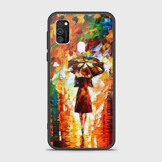 Samsung Galaxy M30s Girl with Umbrella Glass Case