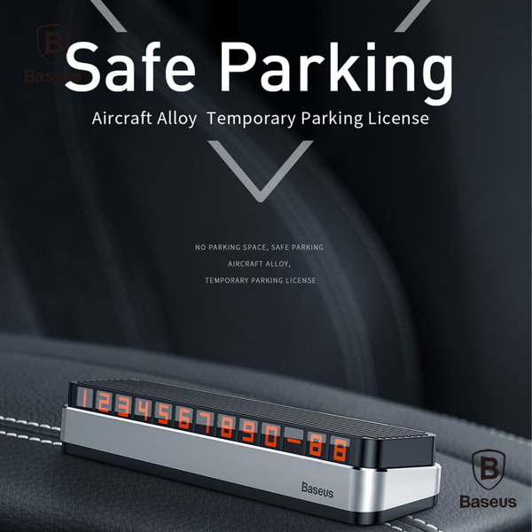 Baseus Car Temporary Parking Glow in Night Mobile Number show Plate for DashBoard