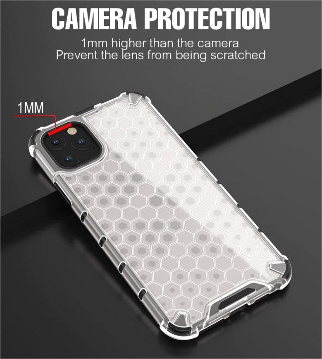 iPhone 14 Airbag Shockproof Hybrid Armor Honeycomb Transparent Case
