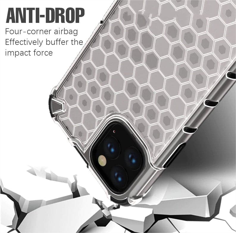 iPhone 14 Pro Airbag Shockproof Hybrid Armor Honeycomb Transparent Case