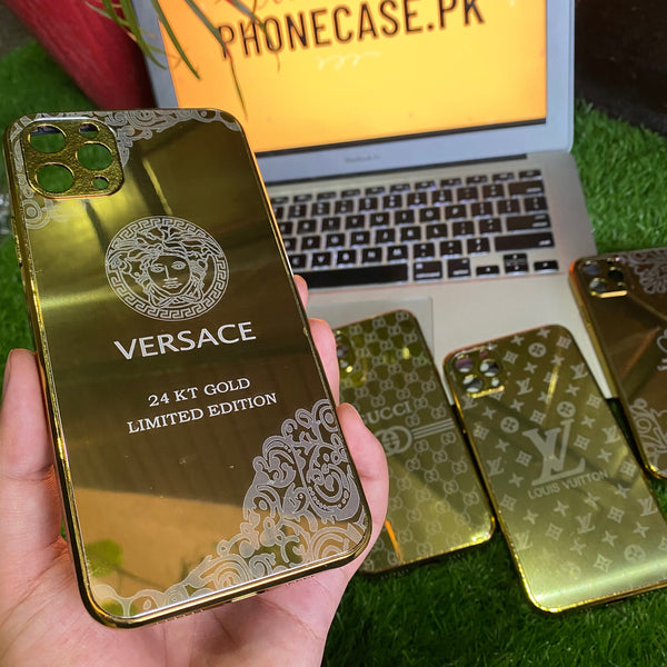 iPhone all Models Gold Platted Shock Proof Case