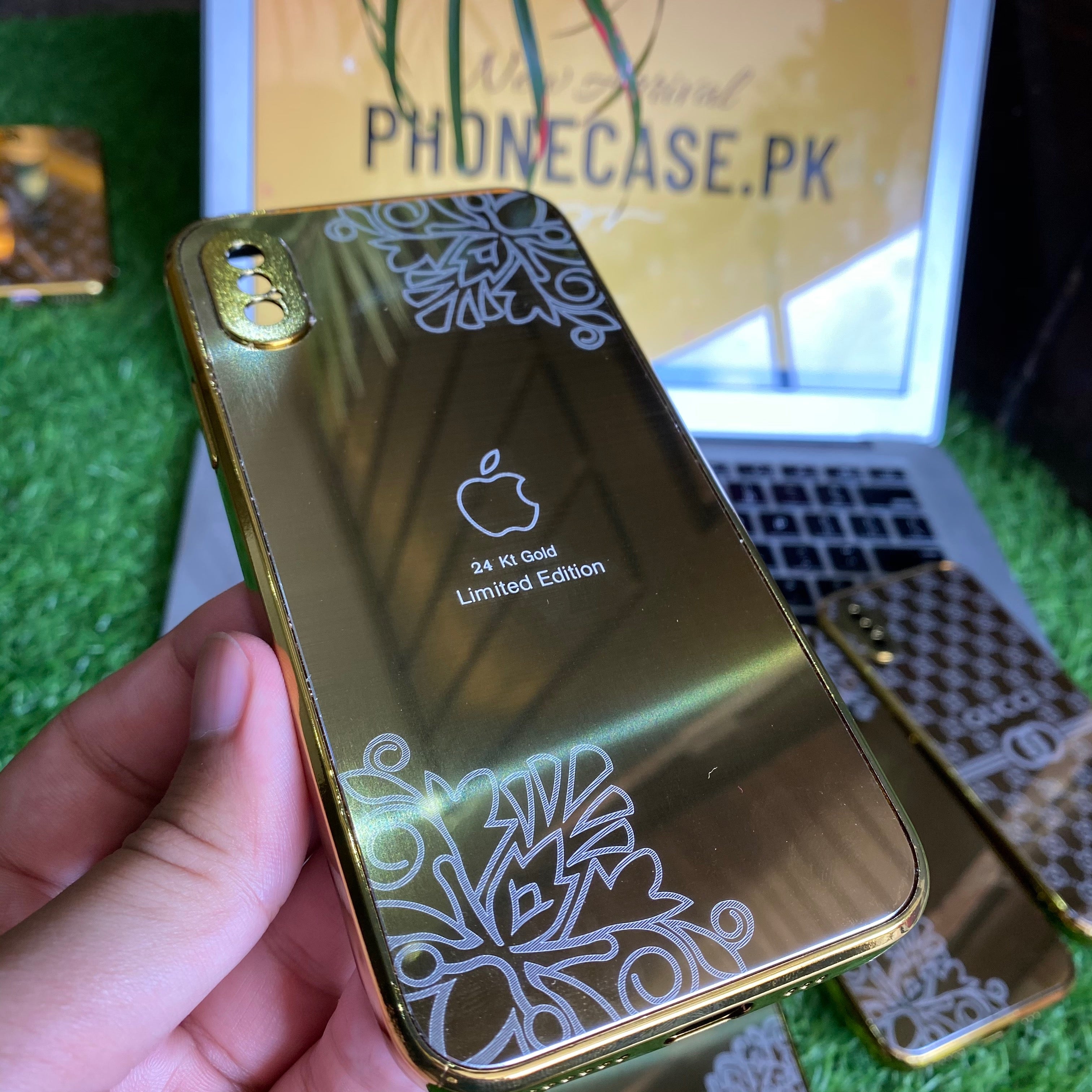 iPhone all Models Gold Platted Shock Proof Case Buy in Pakistan –