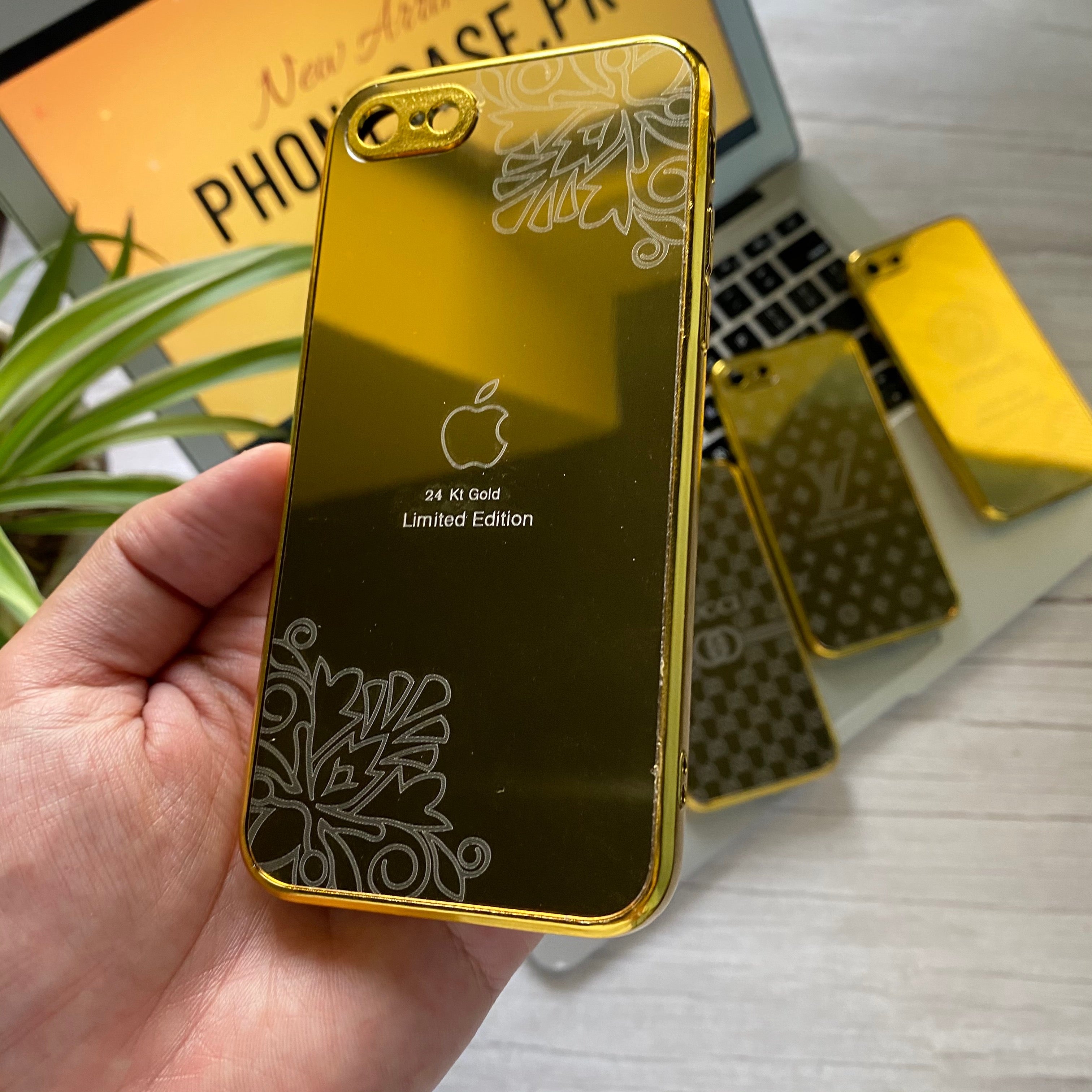 iPhone all Models Gold Platted Shock Proof Case Buy in Pakistan –