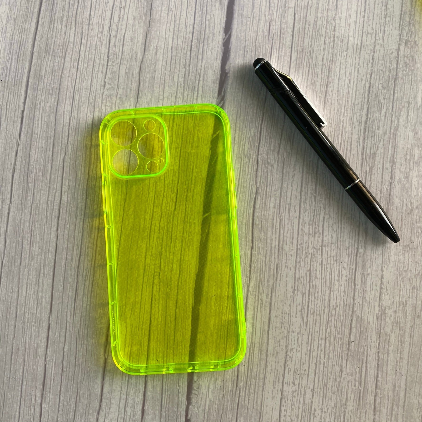 iPhone 14 Plus fluorescent Neon Shockproof transparent soft case