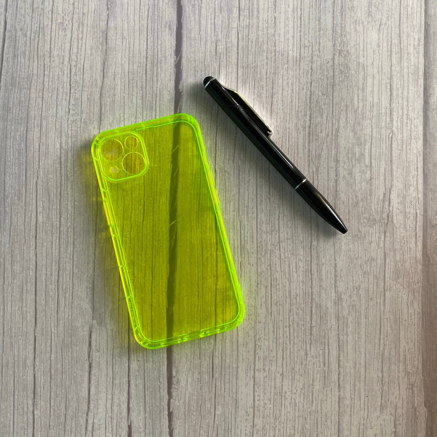 iPhone 14 fluorescent Neon Shockproof transparent soft case
