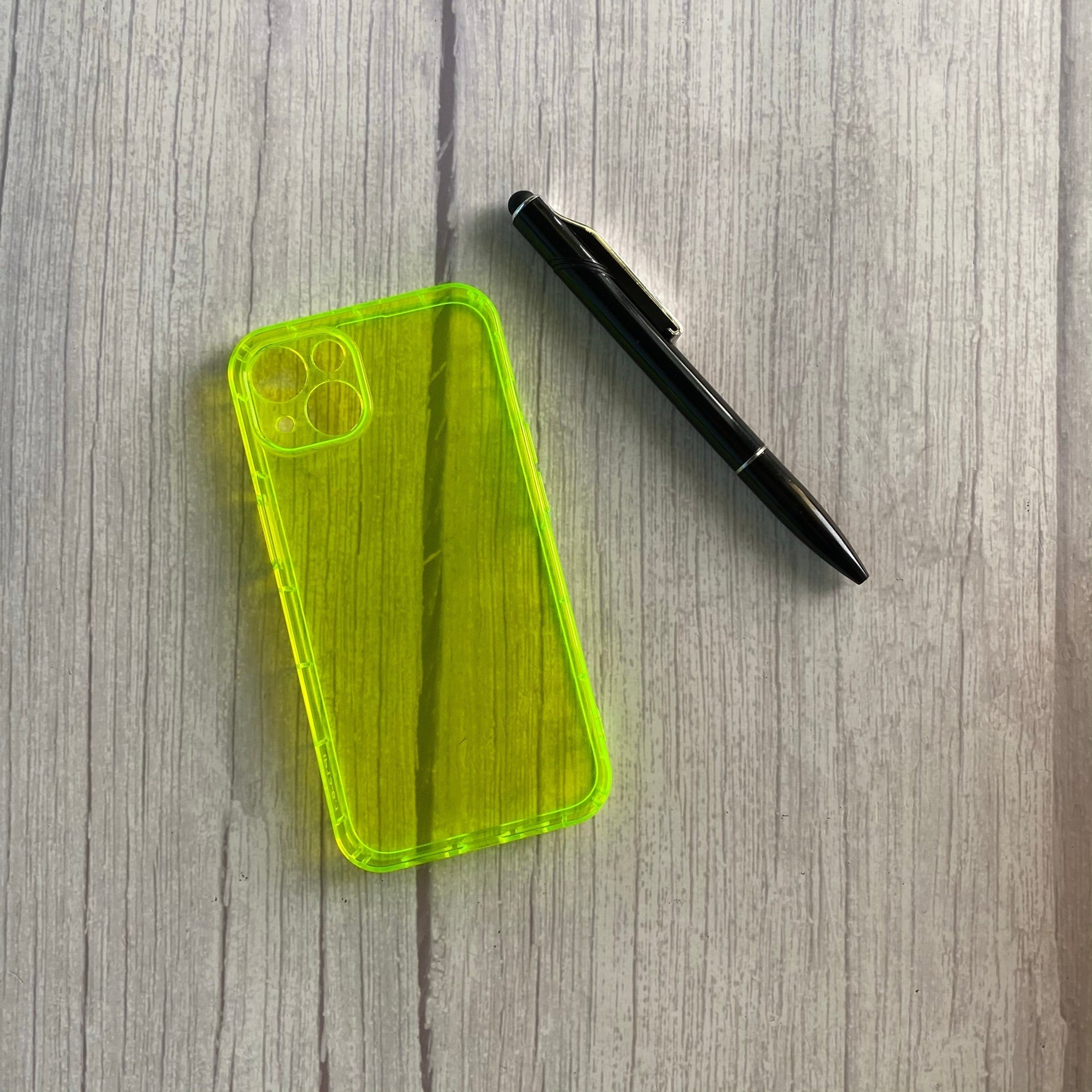 iPhone 14 Plus fluorescent Neon Shockproof transparent soft case