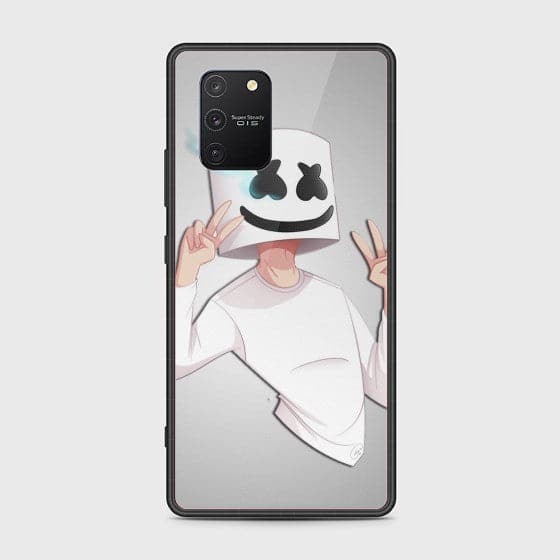 Samsung Galaxy M80s Marshmello Face Glass Case