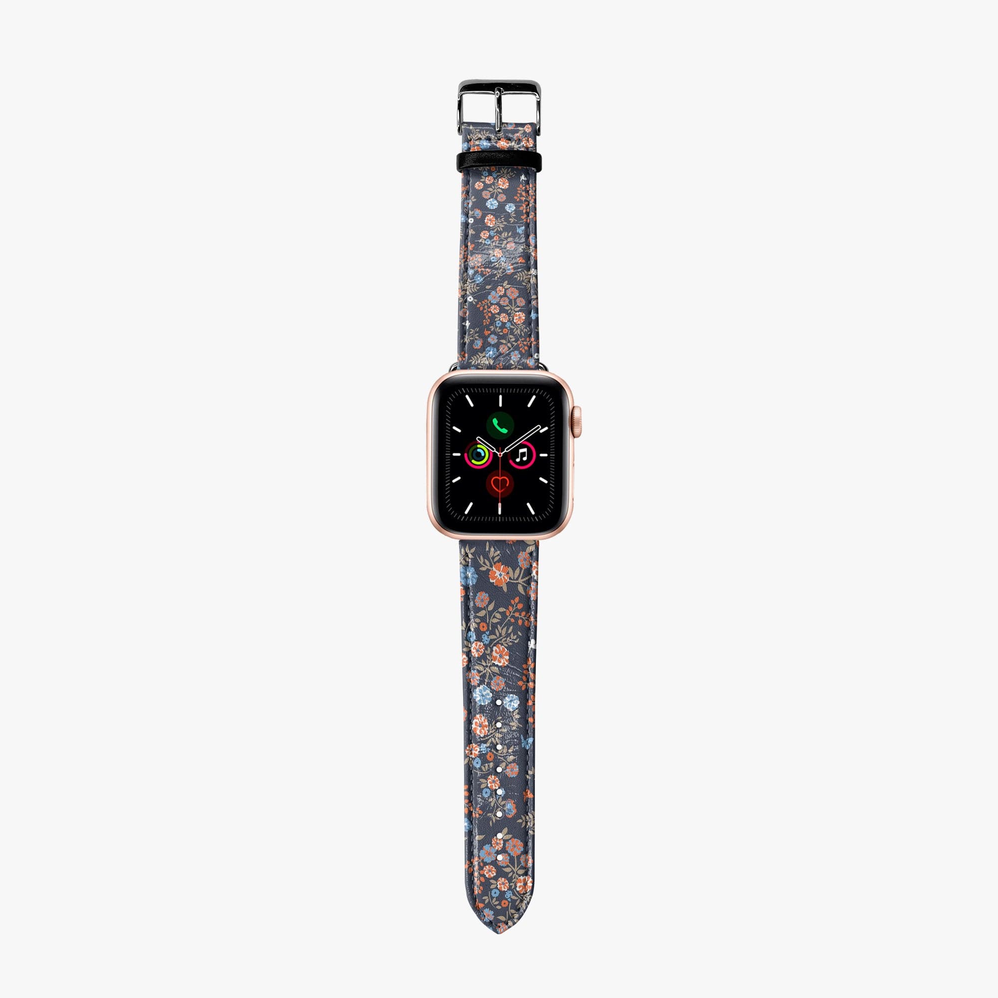 Apple Watch Premium Leather Strap Flower Series Design 06