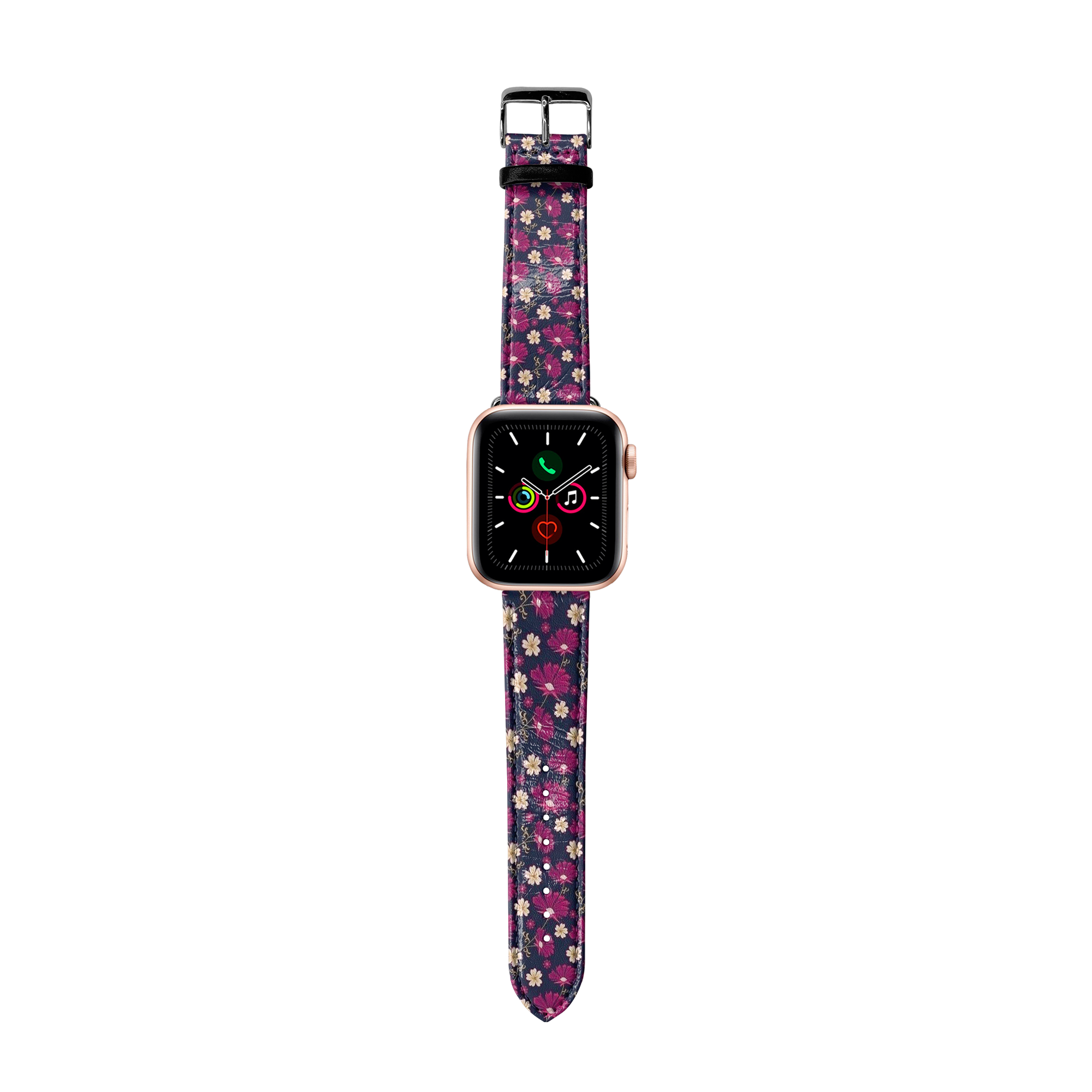 Apple Watch Premium Leather Strap Flower Series Design 05