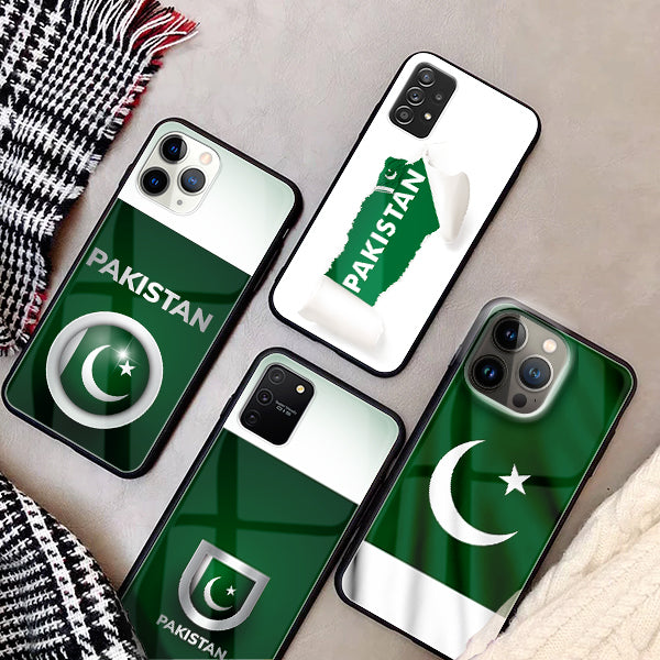 Pakistani Flag  Premium Glass Phone Case All Models