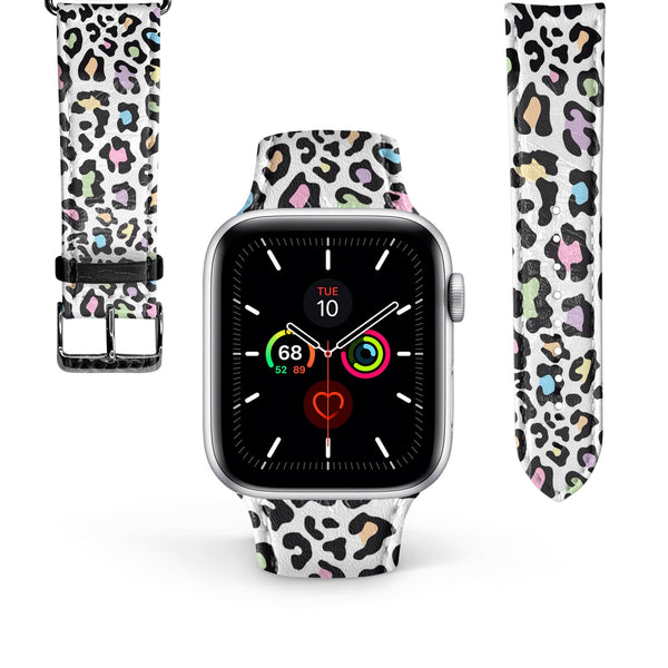 Apple Watch Premium Leather Strap Cheetah Series Design 02