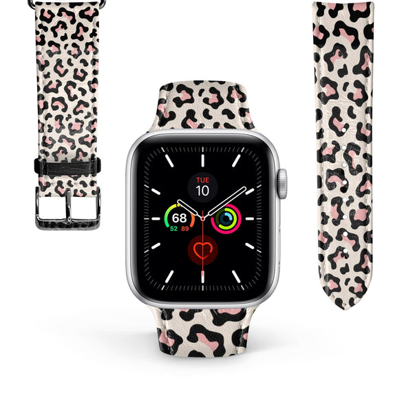Apple Watch Premium Leather Strap Cheetah Series Design 01