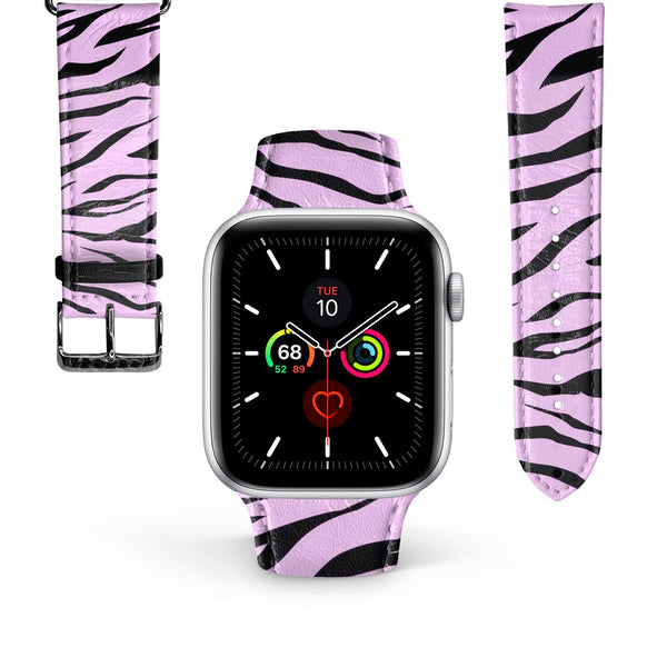 Apple Watch Premium Leather Strap Zebra Series Design 06