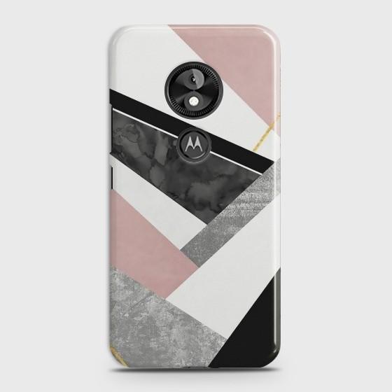 Motorola Moto E5 Geometric Luxe Marble Case