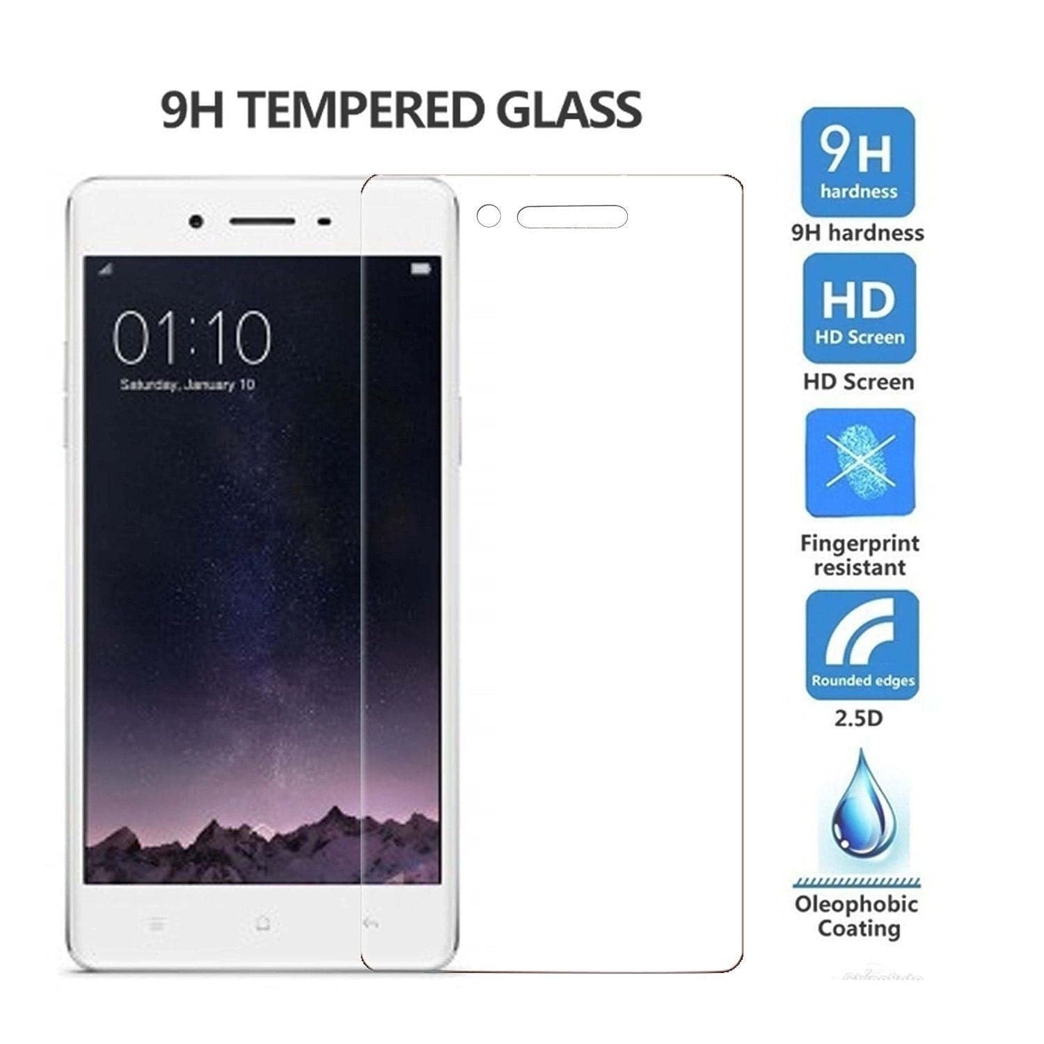 Oppo Tempered Glass Protector for Oppo F1,Oppo Neo7,Oppo Neo5 ,Oppo F1s/A59 ,Oppo A37