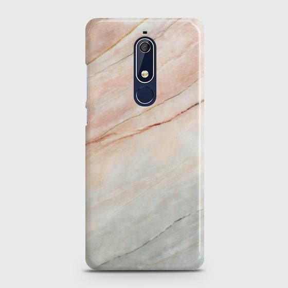 Nokia 5.1 Smoked Coral Marble Case