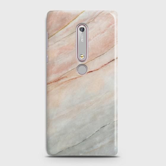 Nokia 6.1 Smoked Coral Marble Case
