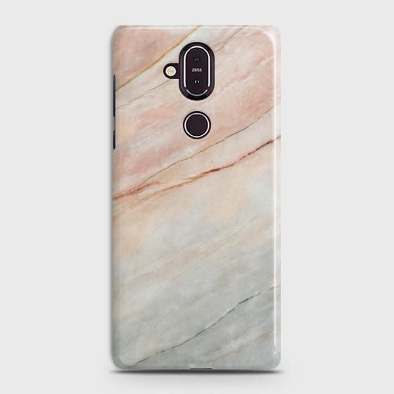 Nokia 8.1 Smoked Coral Marble Case