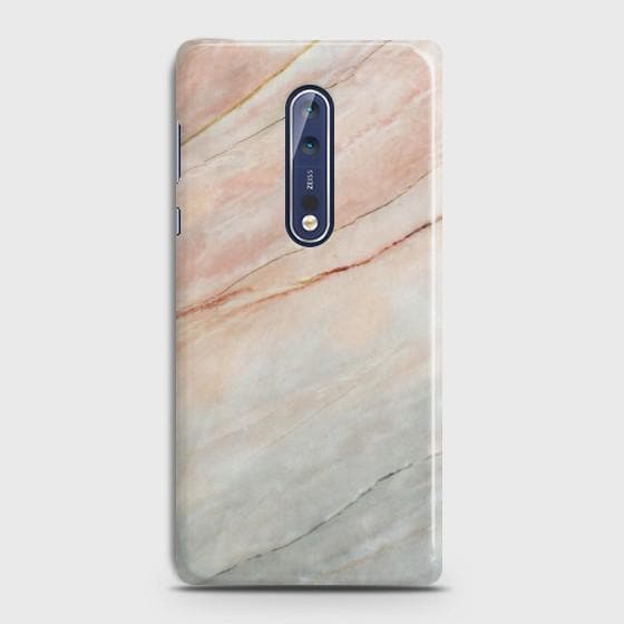 Nokia 8 Smoked Coral Marble Case