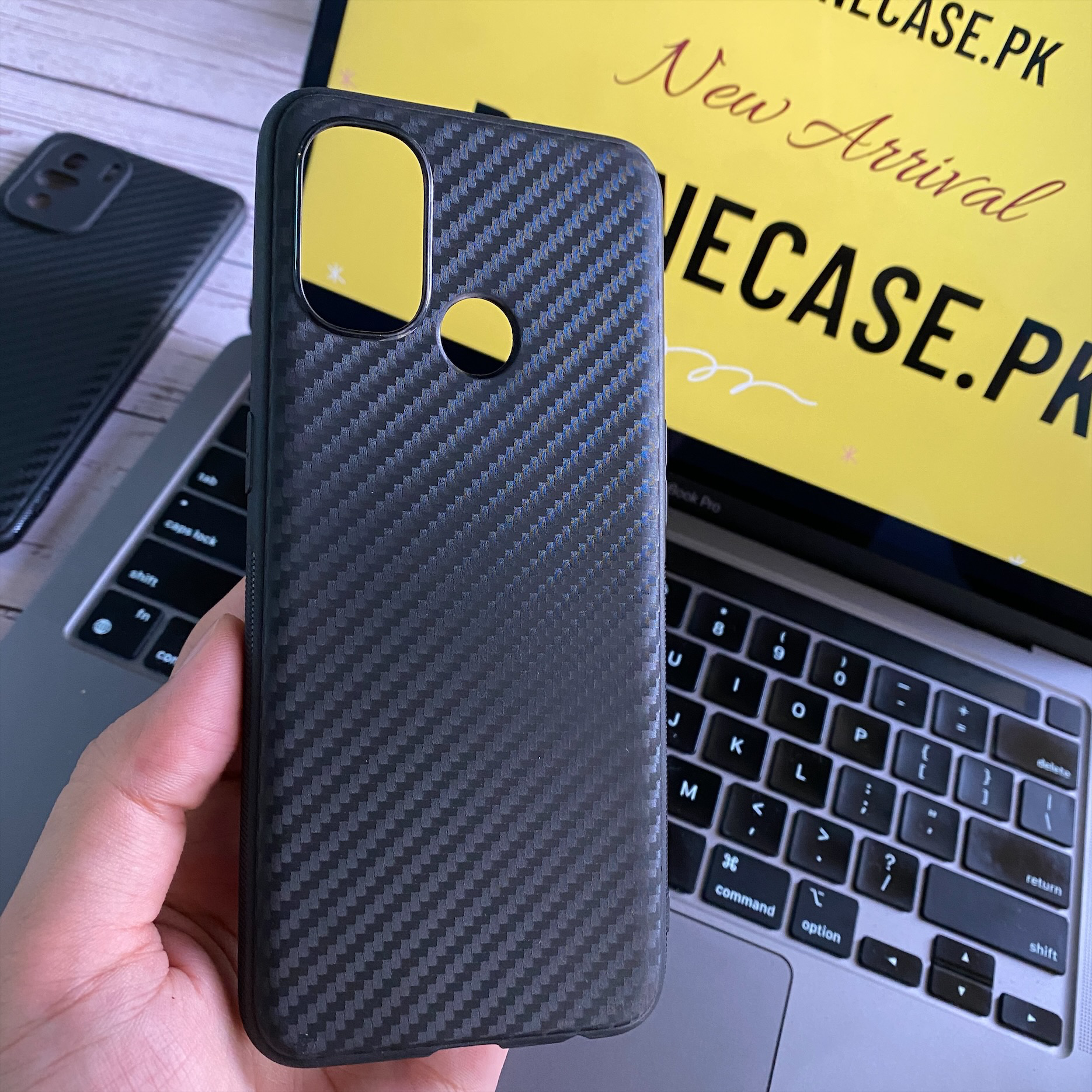 OnePlus Nord N100 Carbon Fiber Texture Shockproof case with camera Protection
