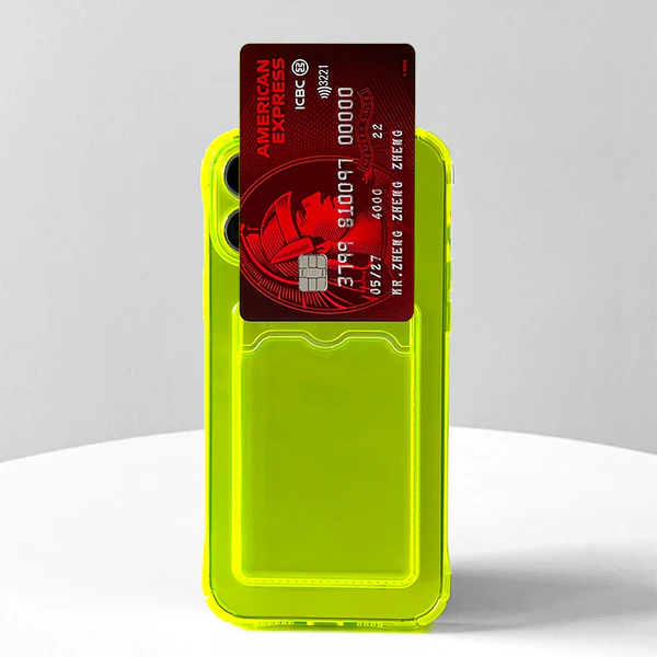 iPhone 13 Pro Wallet & Card Holder Fluorescent Neon Case